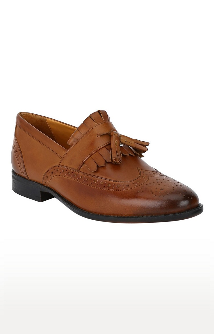DEL MONDO | Del Mondo Genuine Leather Cognac Colour Slipon Loafer Shoe For Mens