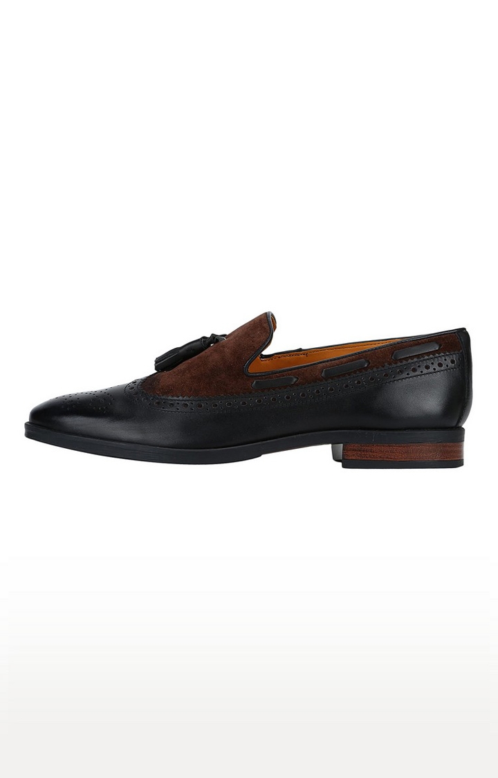 Del Mondo Genuine Leather Multicolour Tazzle Slipon Loafer Shoe For Mens