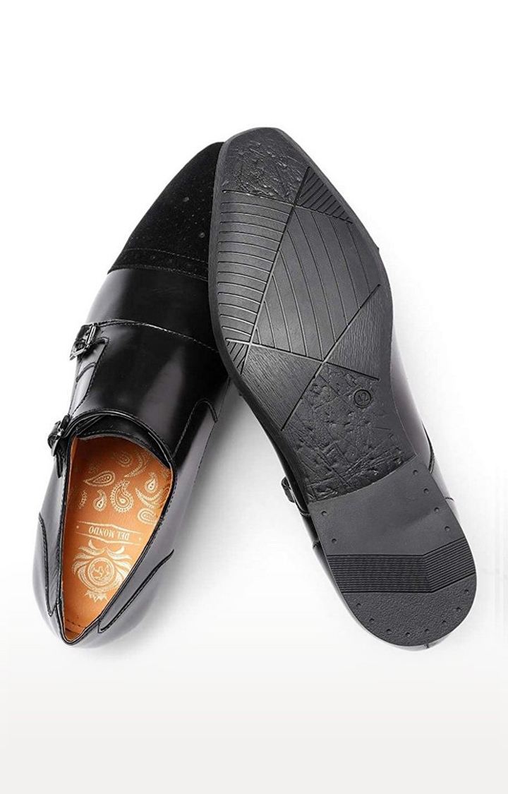 Del Mondo Genuine Leather Grey & Blue Colour Casual Lace Up Shoe For Mens