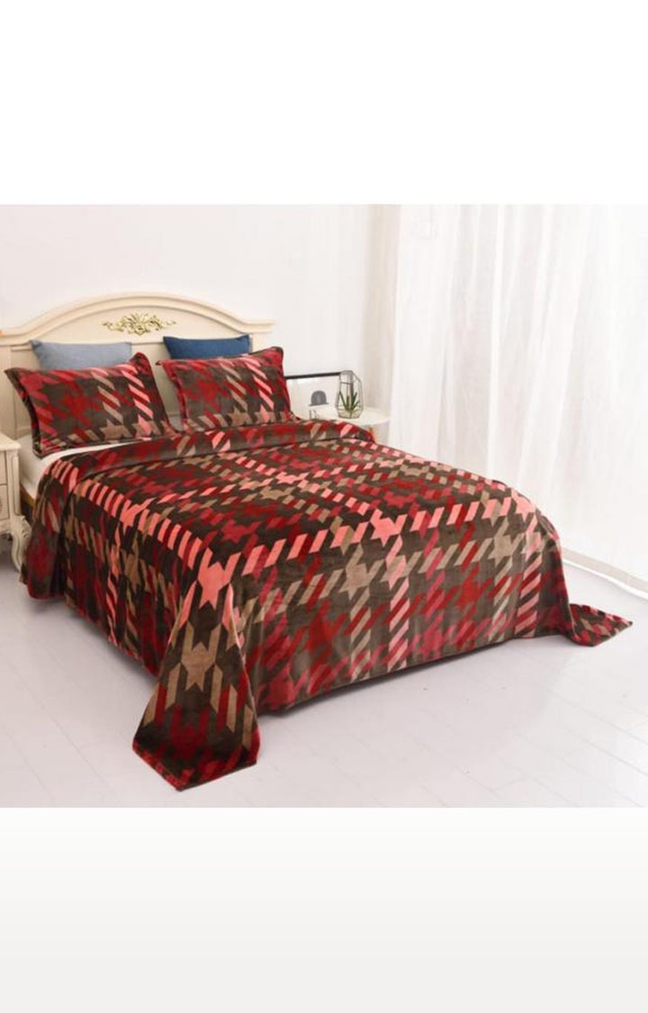 Sita Fabrics | Sita Fabrics Premium Super Soft Light Weight Printed Double Bed Velvet AC Blanket |90x100 Inches
