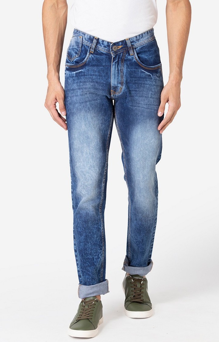 Allen Cooper Blue Denim Jeans For Men
