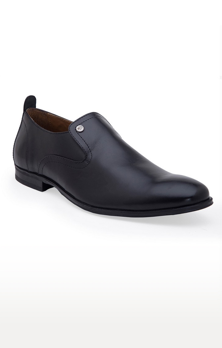 Allen Cooper | Allen Cooper Black Slip On Formal Shoes For Men