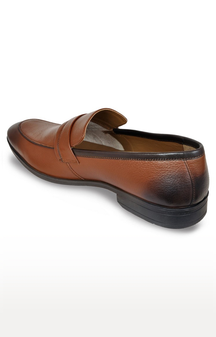 Allen Cooper Tan Formal Loafers Shoes For Men