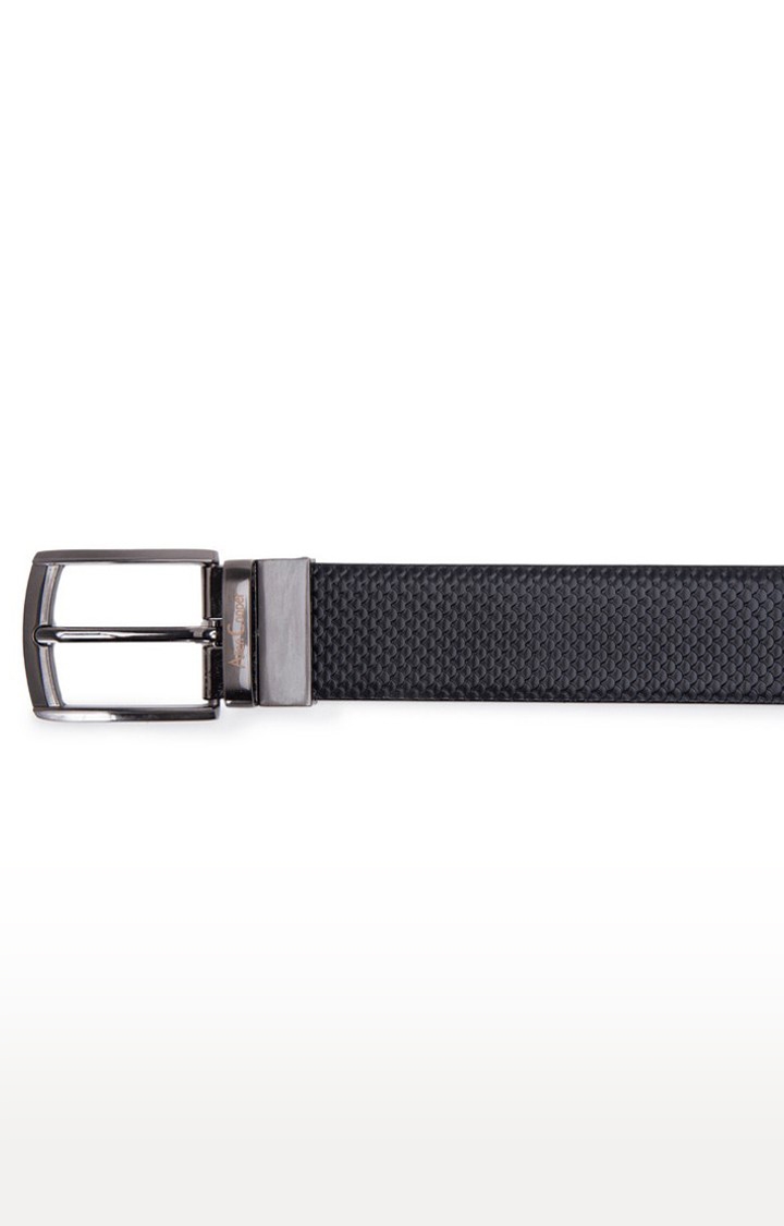 Allen Cooper Black Leather Belts For Men