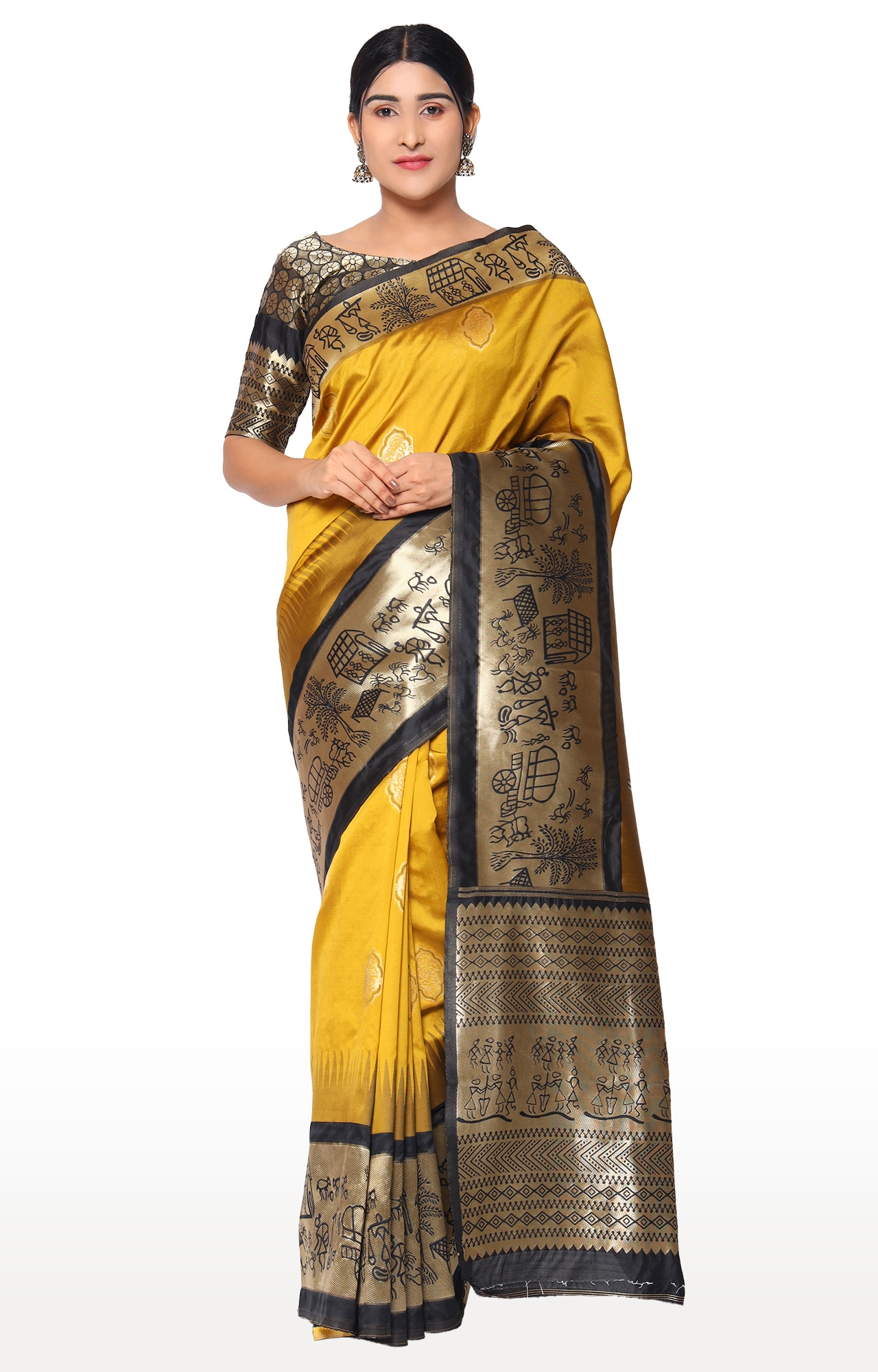 Glemora | Glemora Magenta Designer Ethnic Wear Silk Blend Banarasi Traditional Saree