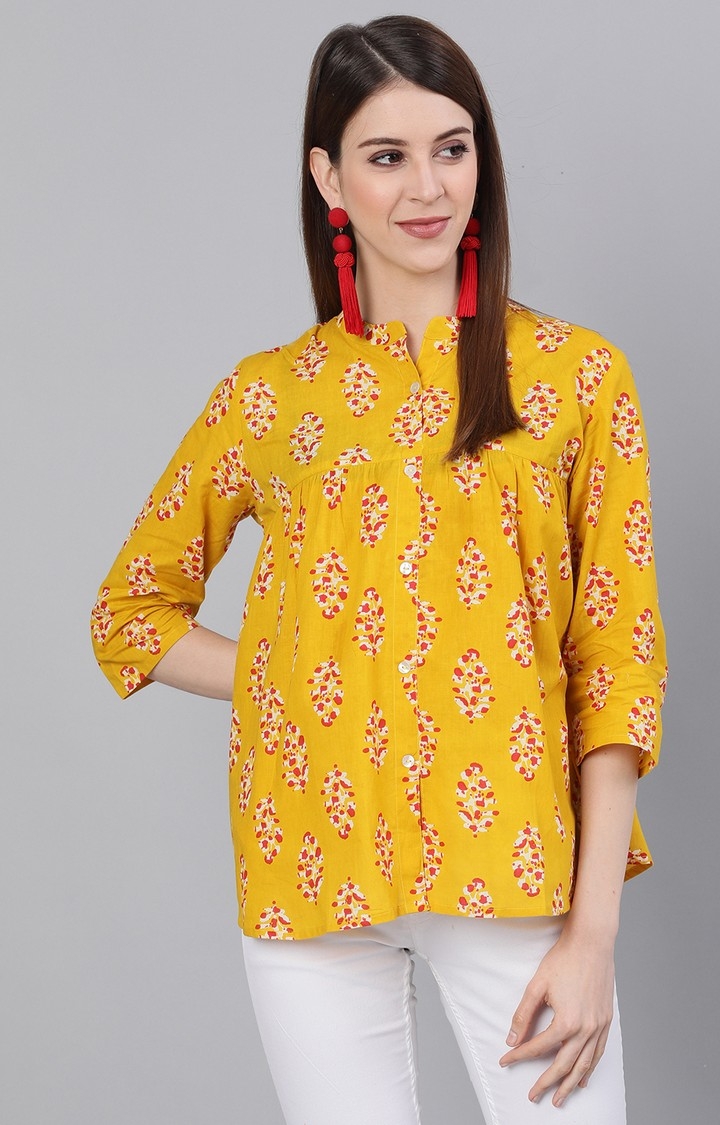 ANTARAN | Antaran Casual Women Yellow Floral Tunics