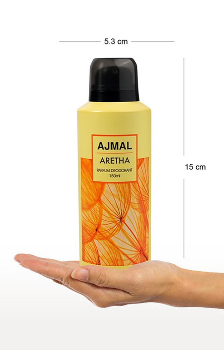 Ajmal Aretha Deodorant Fruity Perfume 150ML Long Lasting Scent Spray Party Wear Gift For Women Online Exclusive