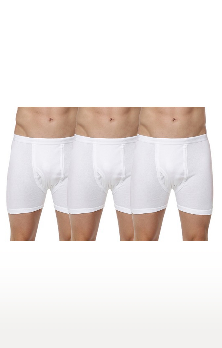 Ramraj | Ramraj Cotton 100% Soft Combed Fine Jersey Fabric White Trunks (Combo 3)