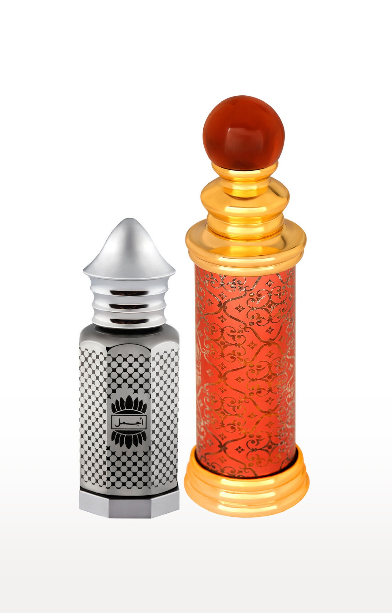 Ajmal | Ajmal Asher Concentrated Perfume Oil Oriental Alcohol-free Attar 12ml for Unisex and Classic Oud Concentrated Perfume Oil Woody Oudh Alcohol-free Attar 10ml for Unisex + 2 Parfum Testers FREE