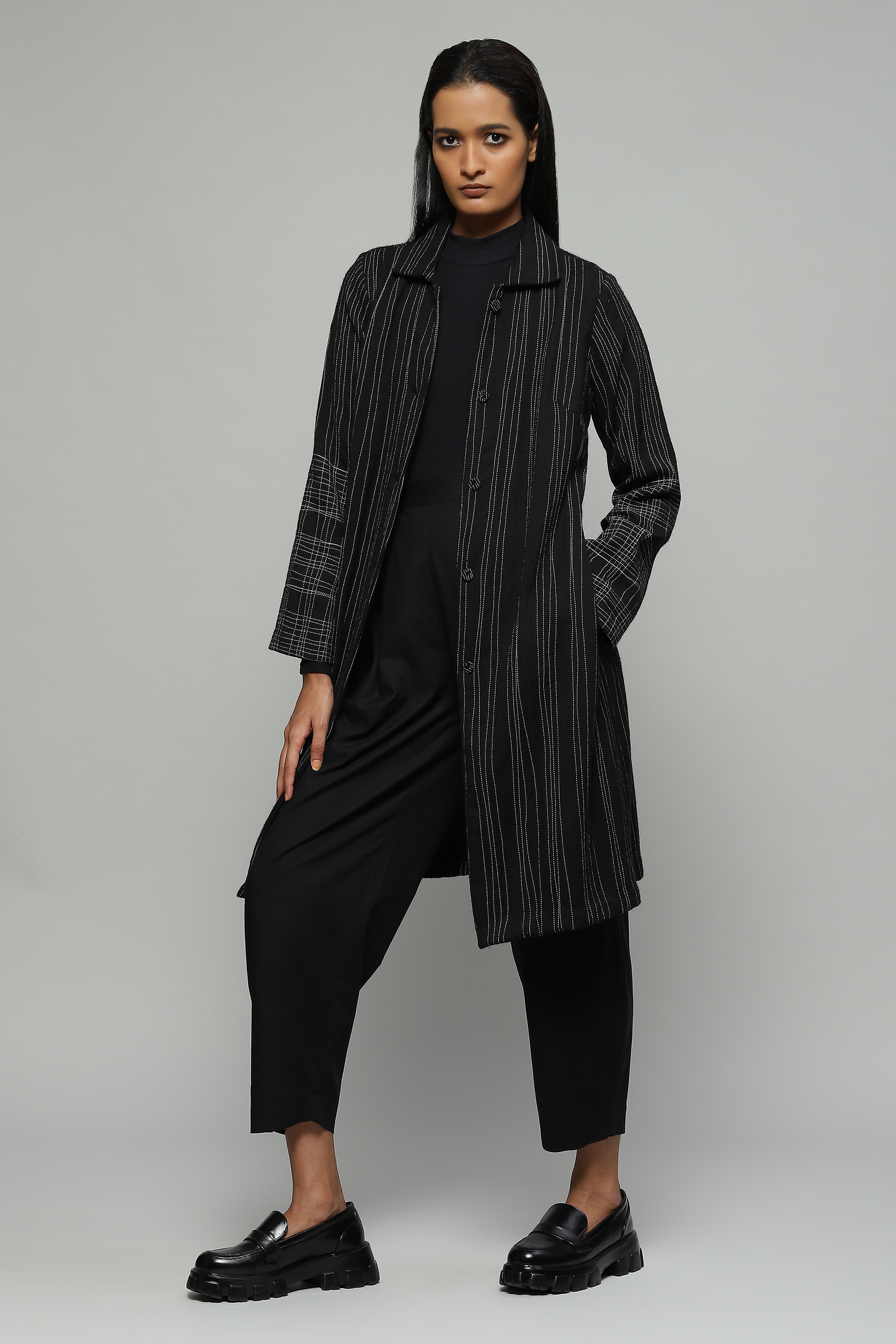 ABRAHAM AND THAKORE | Ribbon Embroidered Wool Jacket
