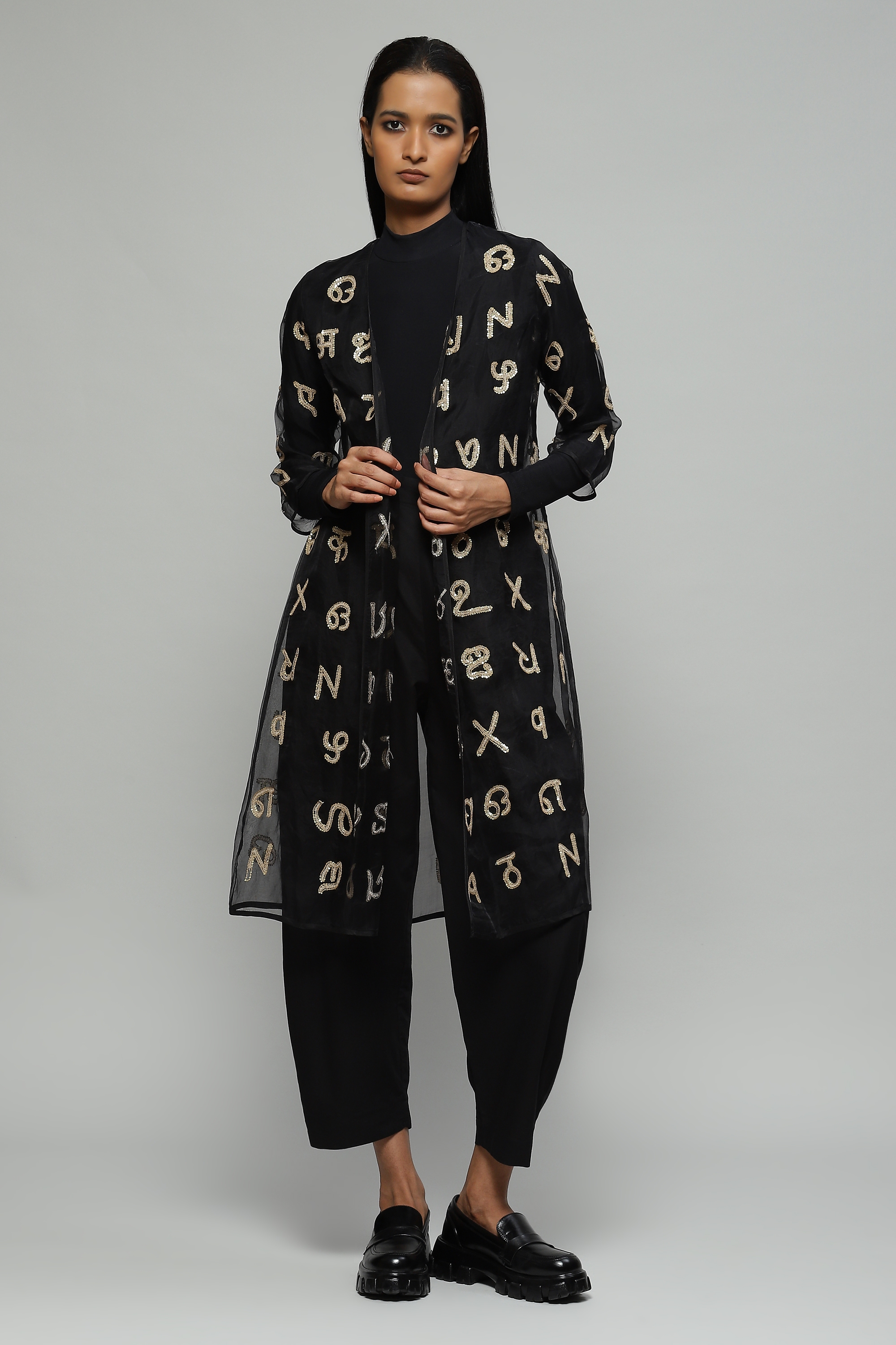 ABRAHAM AND THAKORE | Embroidered And  Sequinned Silk Organza Jacket