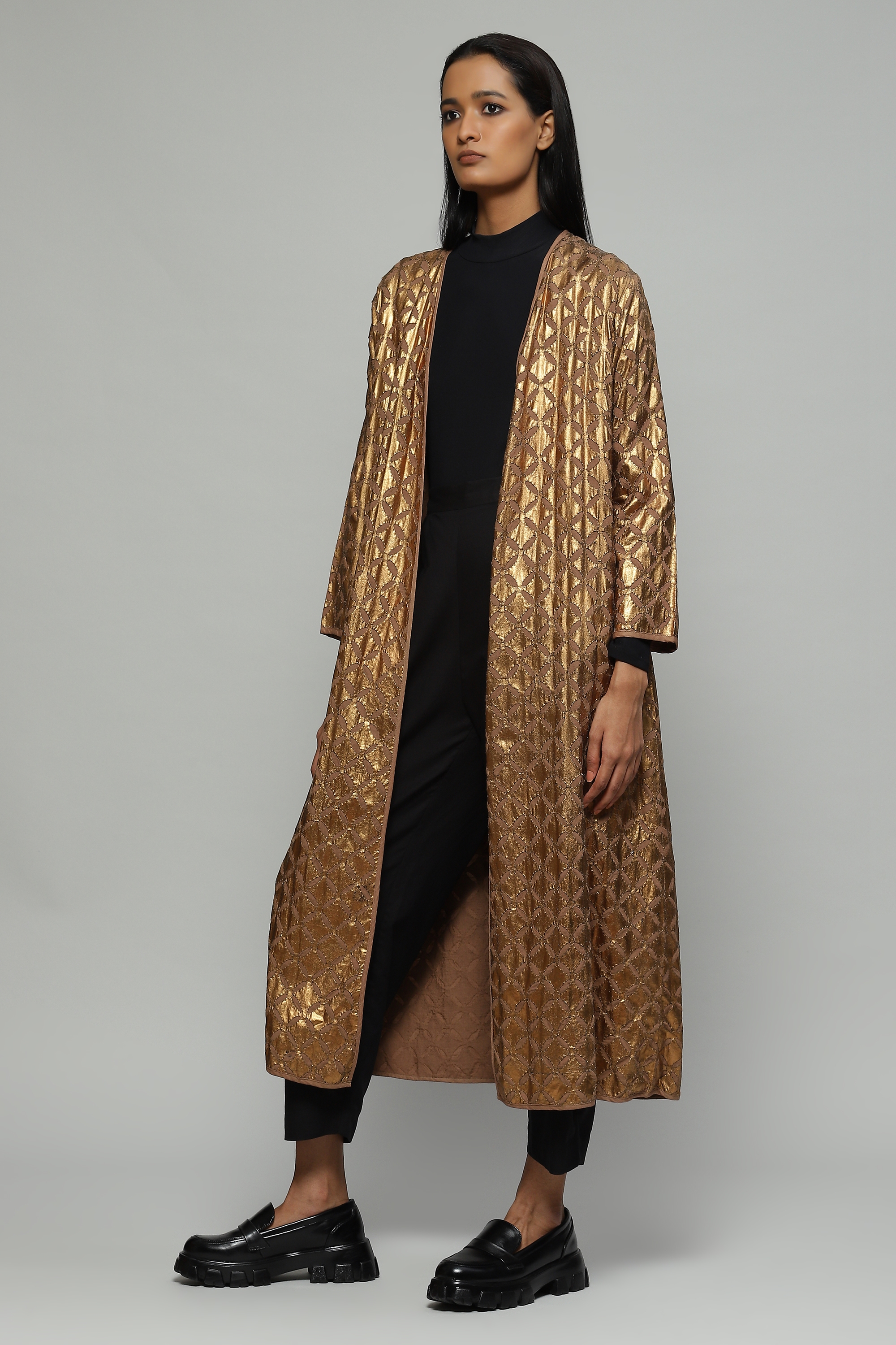 ABRAHAM AND THAKORE | Foil Applique And Cutwork Jacket