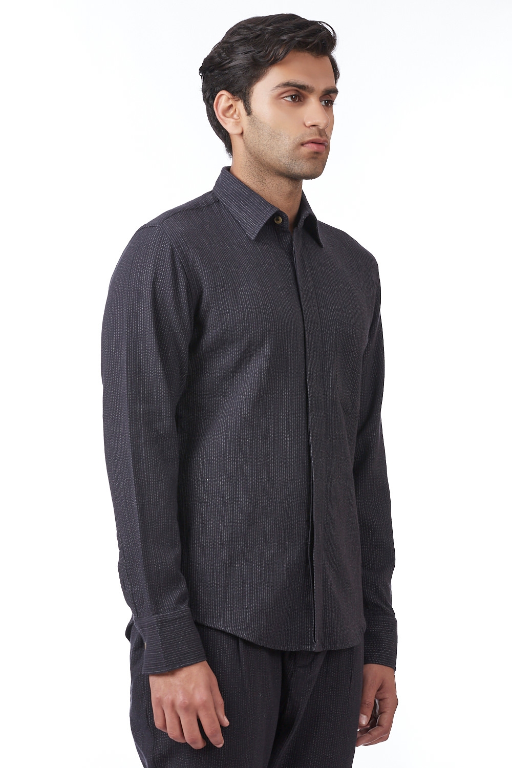 ABRAHAM AND THAKORE | Cotton Quilted Fitted Shirt