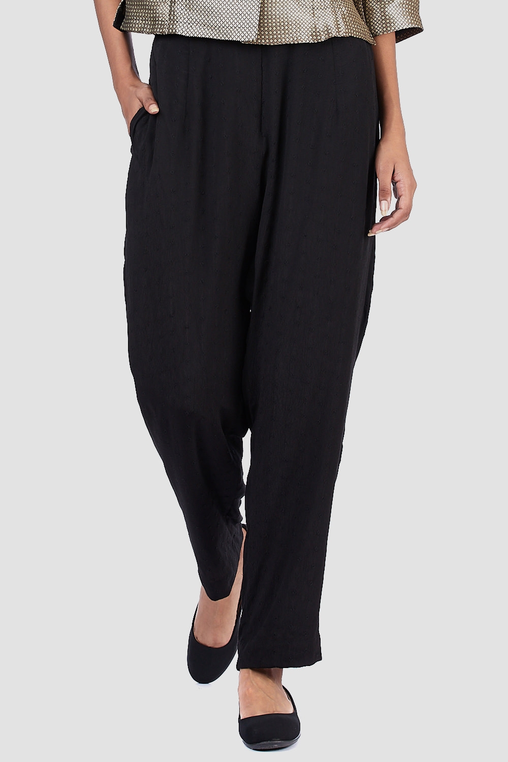 ABRAHAM AND THAKORE | Beej Dot Embroidered Tapered Pant