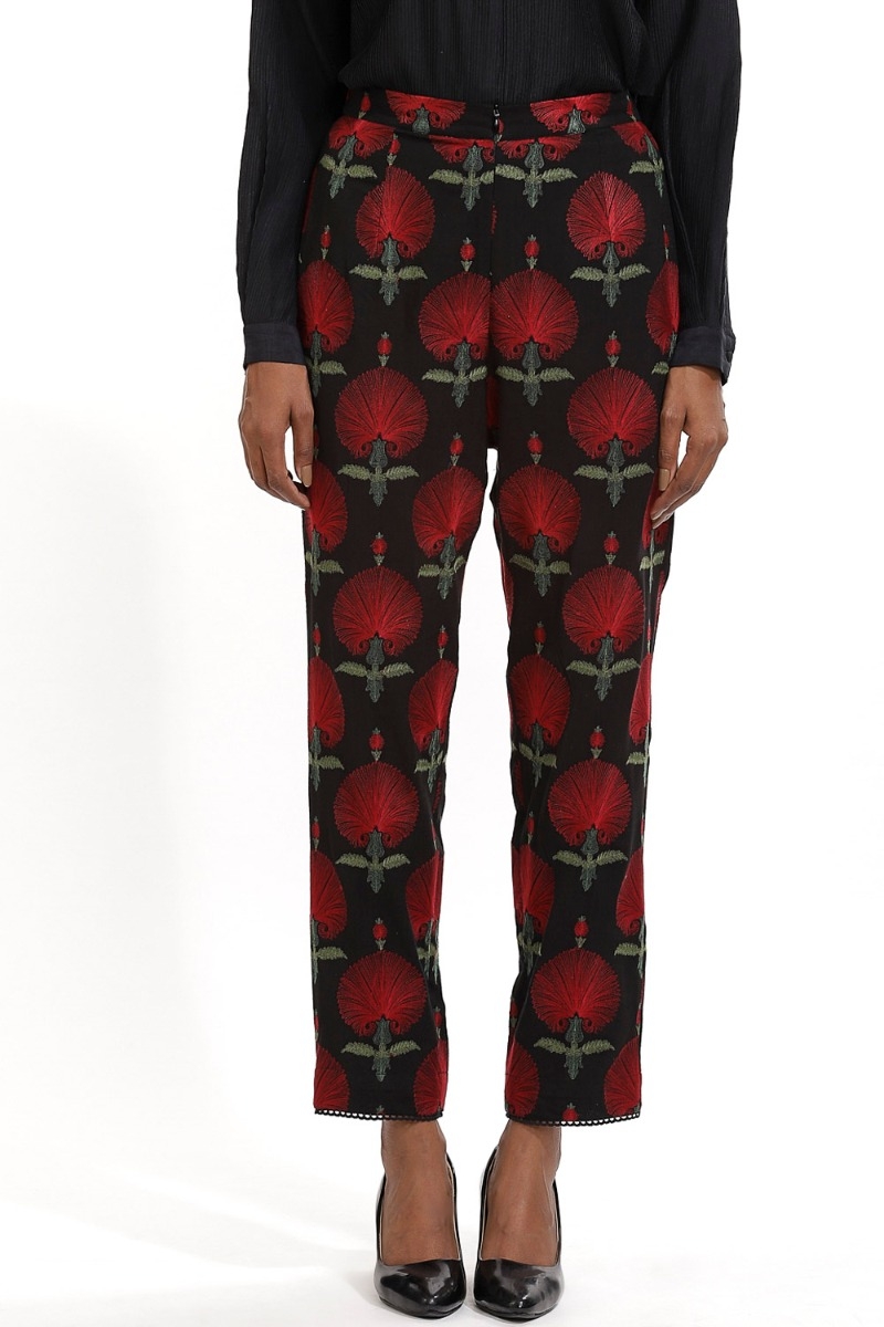 ABRAHAM AND THAKORE | Floral Buta Embroidery Pant