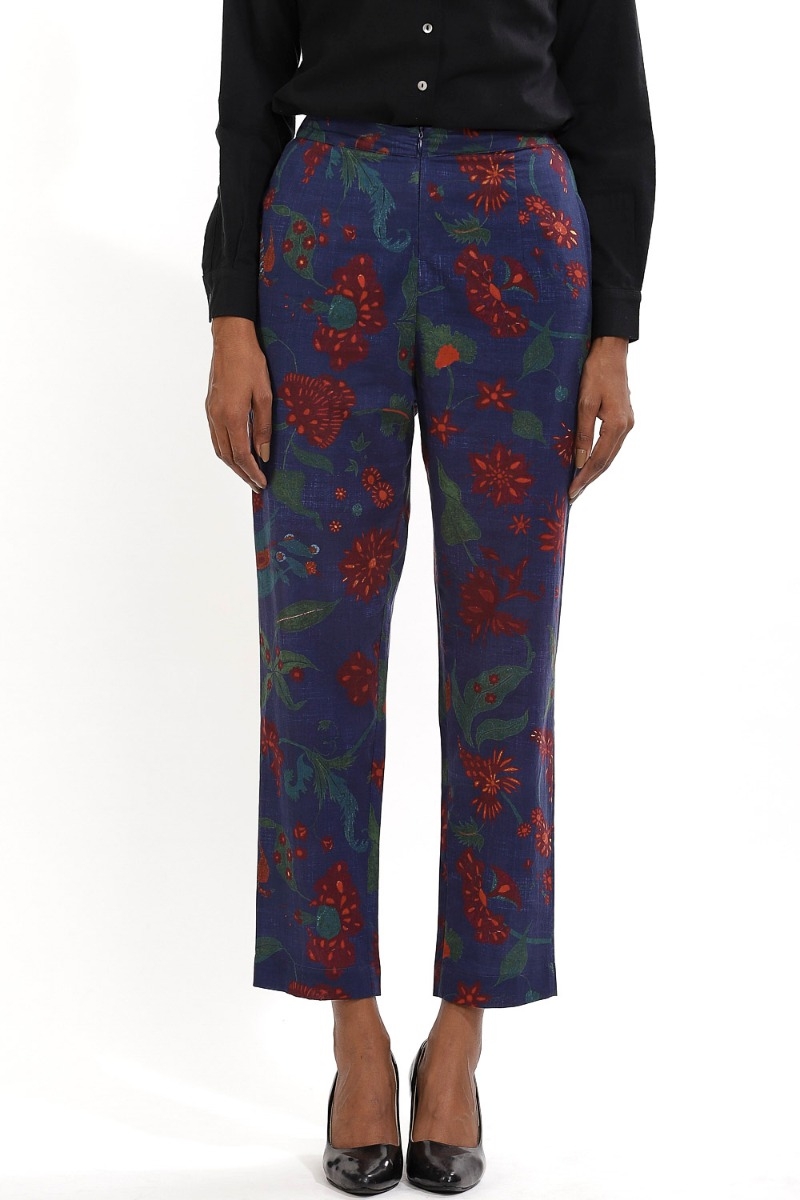 ABRAHAM AND THAKORE | Floral Print Straight Pant