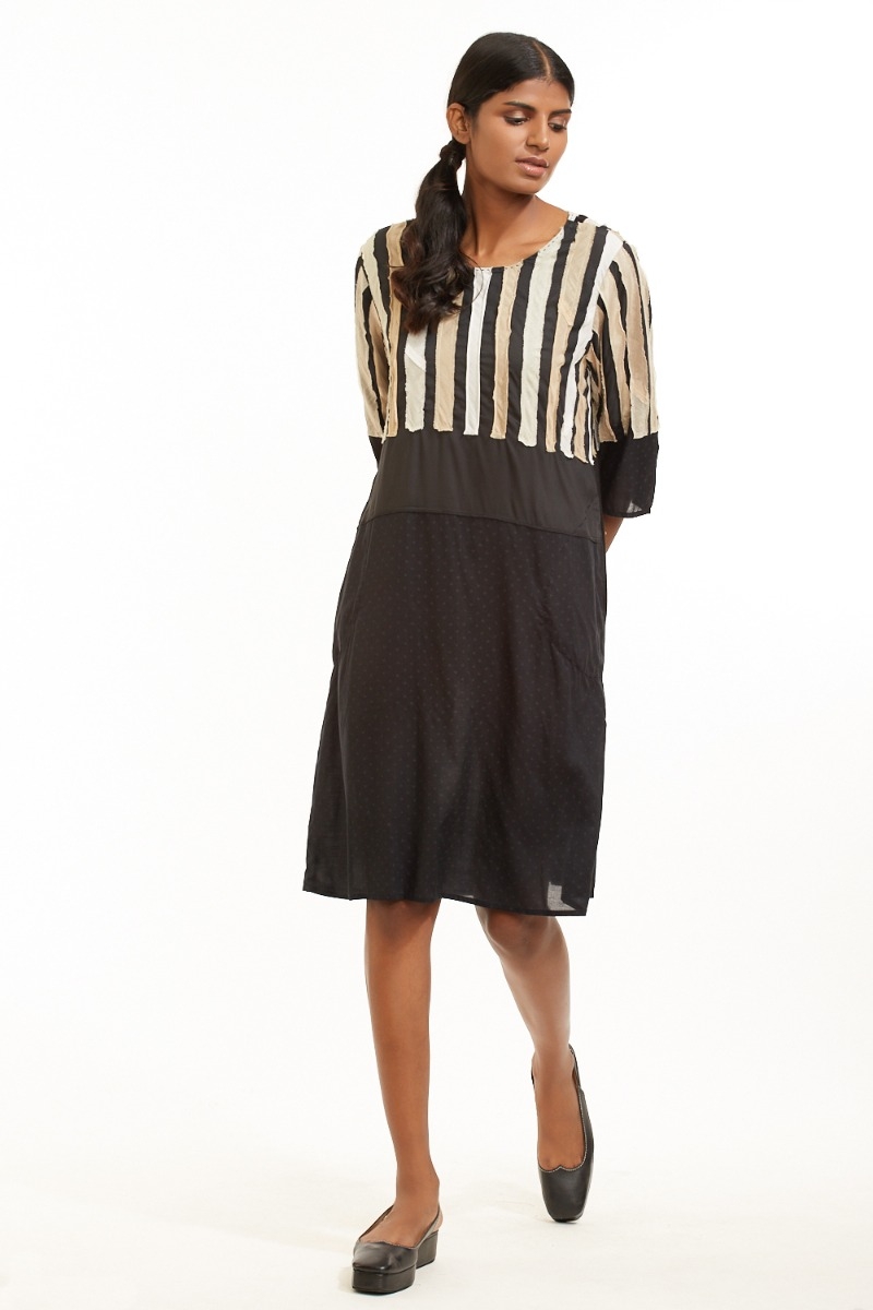 ABRAHAM AND THAKORE | Quilted Stripe Dress