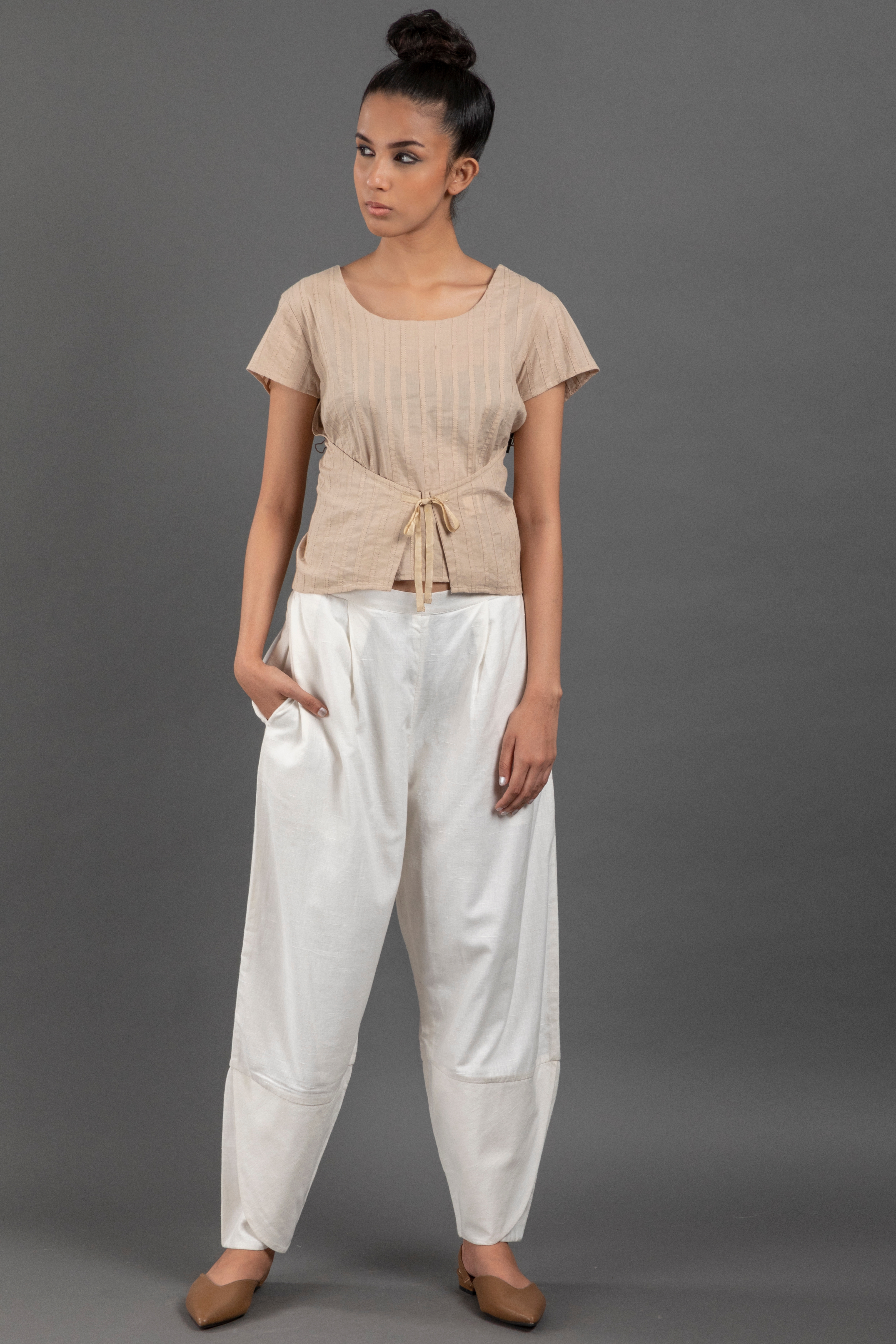ABRAHAM AND THAKORE | Pleated Wrap Top