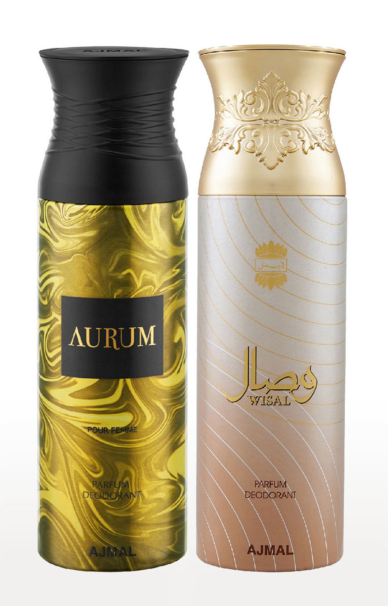 Ajmal Aurum Femme & Wisal Deodorant Spray Gift For Women (200 ml, Pack of 2) 