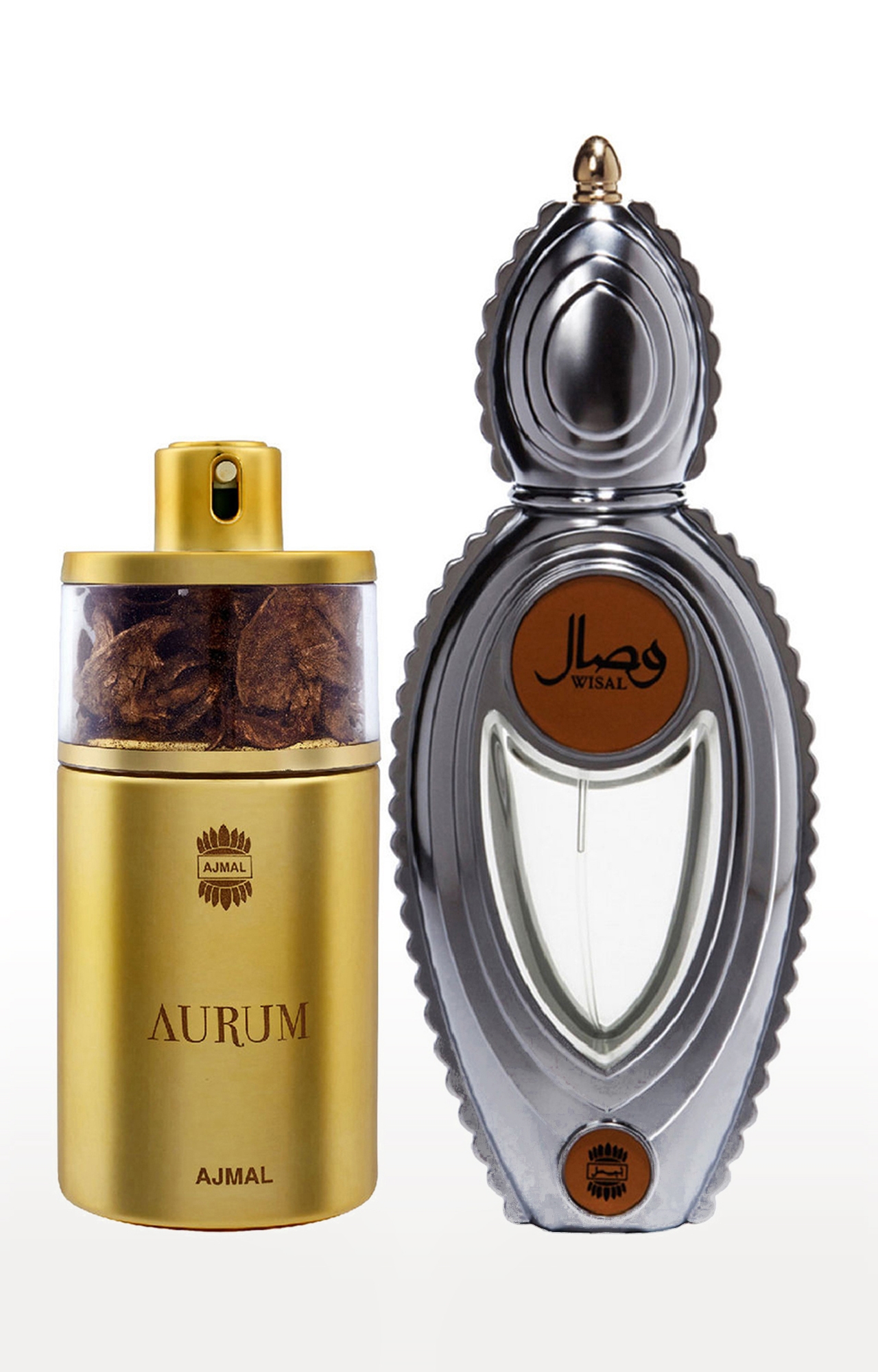 Ajmal Aurum EDP Fruity Perfume 75ml for Women and Wisal EDP Musky Perfume 50ml for Women
