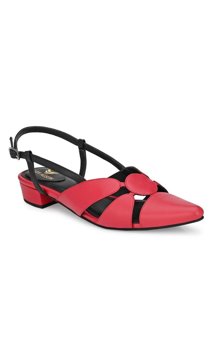 AADY AUSTIN | Aady Austin Women's Trendy Red Pointed Toe Block Heel