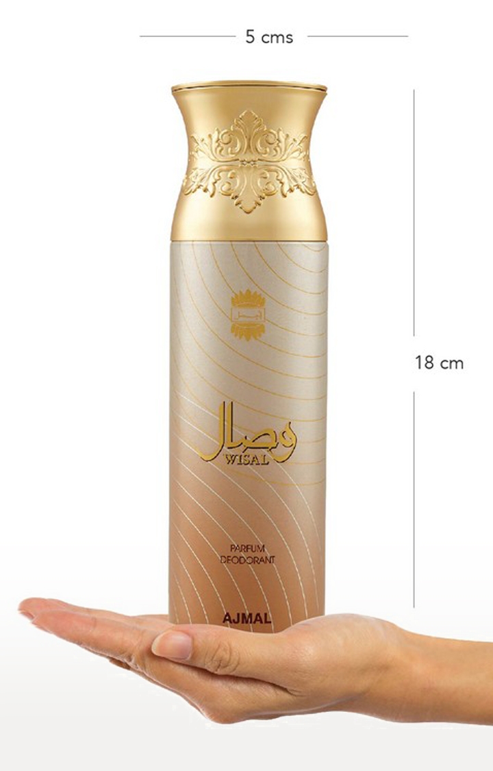 Ajmal Asher Concentrated Perfume Oil Oriental Alcohol-free Attar 12ml for Unisex and Wisal Deodorant Musky Fragrance 200ml for Women
