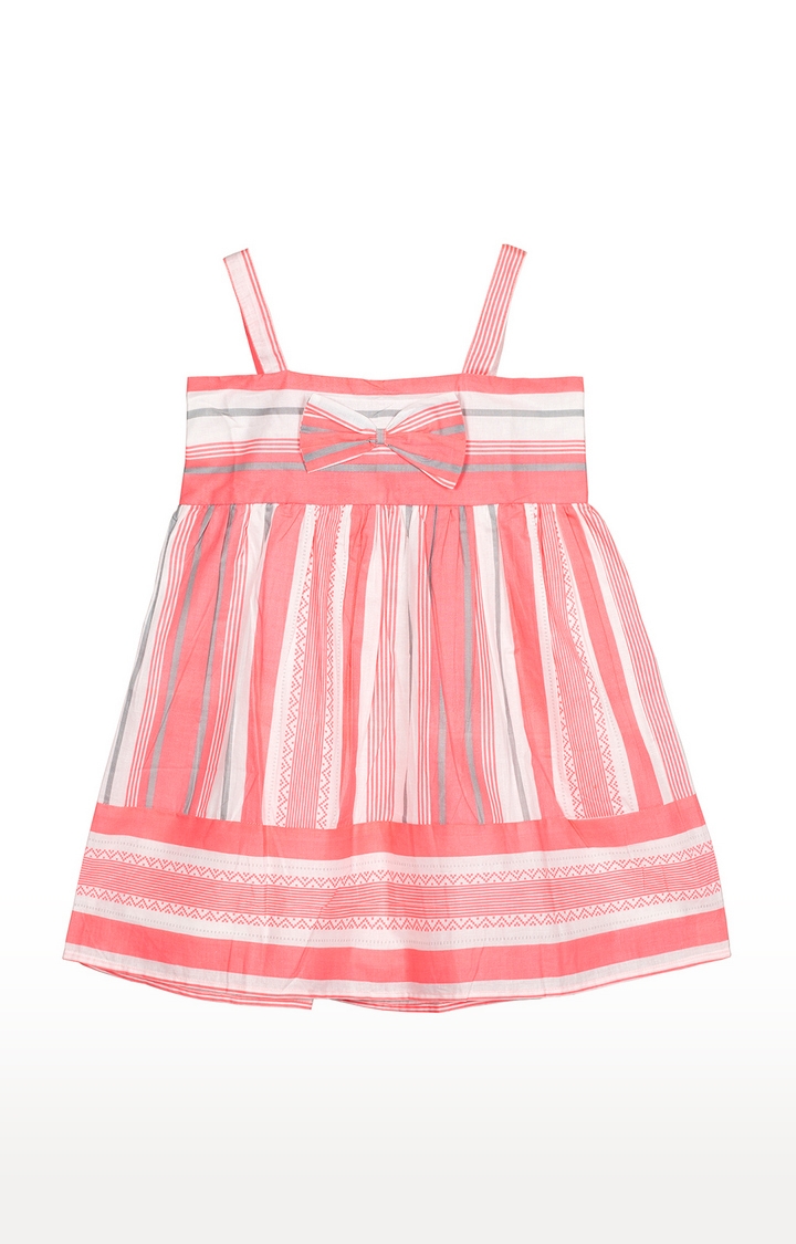 White and Pink Striped Dress