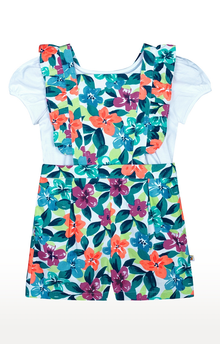 Budding Bees | Multi Floral Dungaree