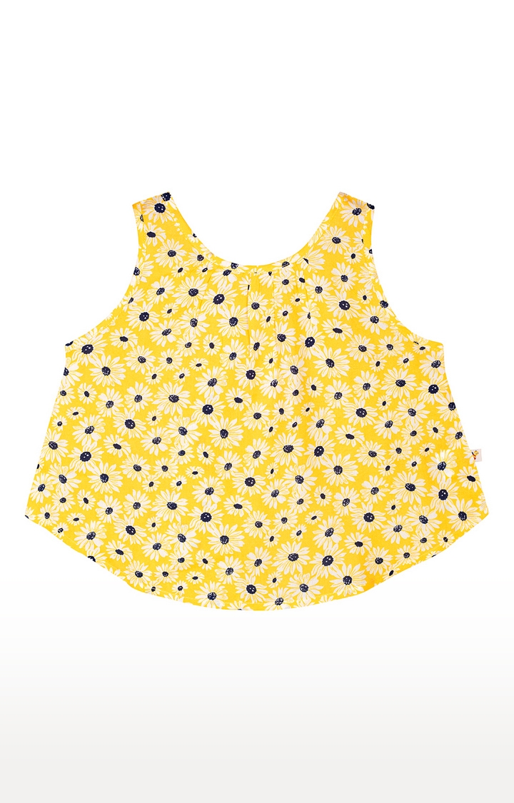 Budding Bees | Yellow Floral Top
