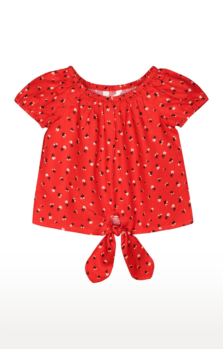Budding Bees | Budding Bees Baby Girls Floral Bottom Tie-up Blouse Top
