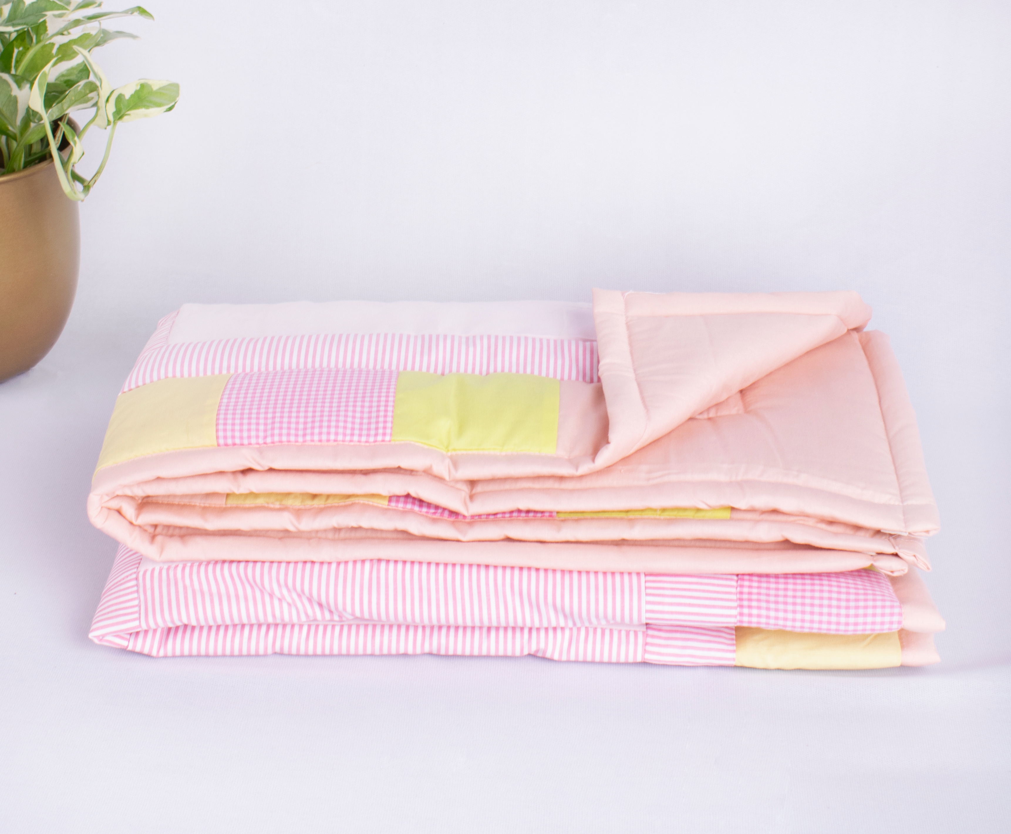 Blooming Buds | Blooming Buds Baby quilt - Pink Jungle Friends