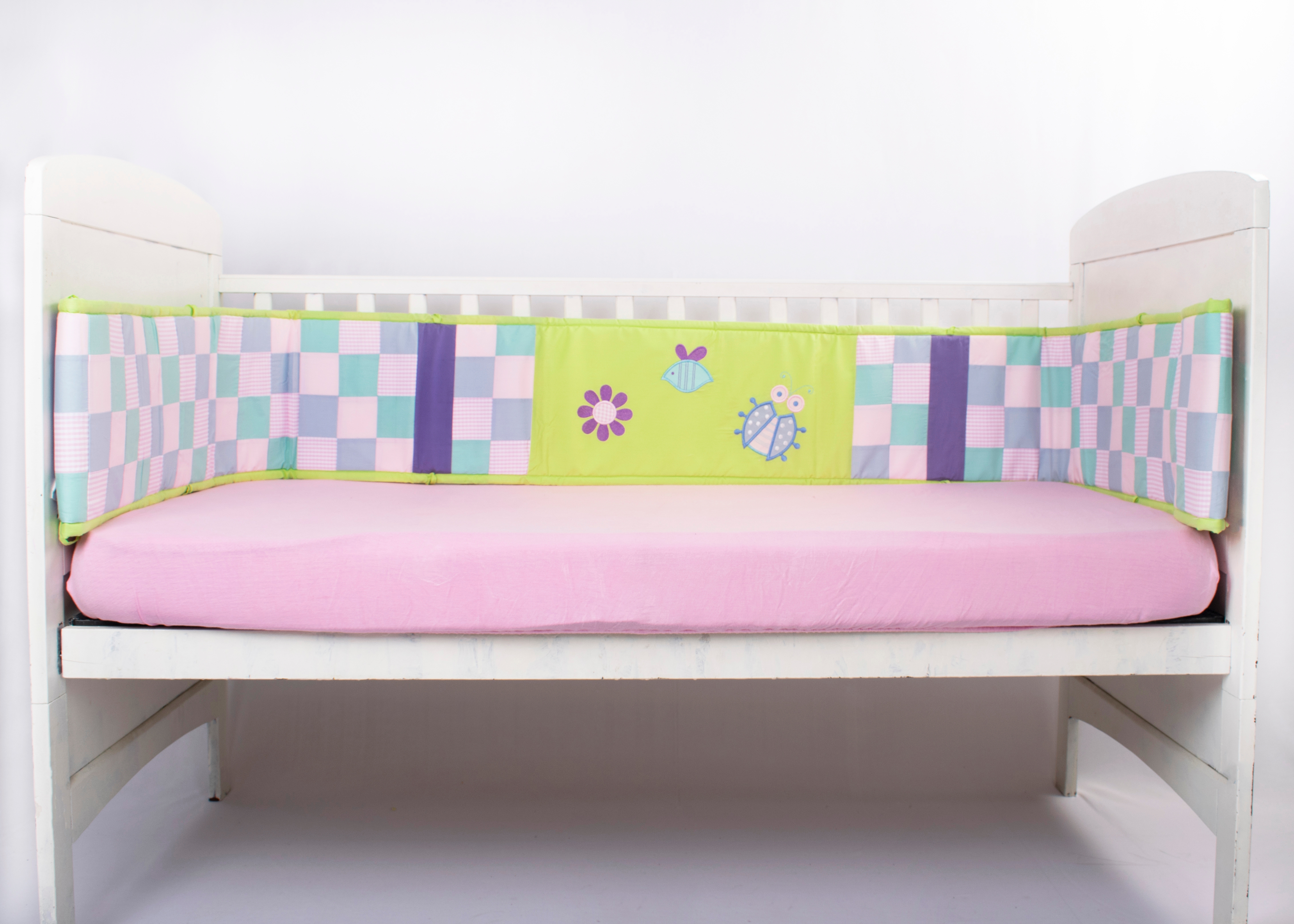 Blooming Buds | Full Baby Crib/ Cot Bumper - Garden Accents