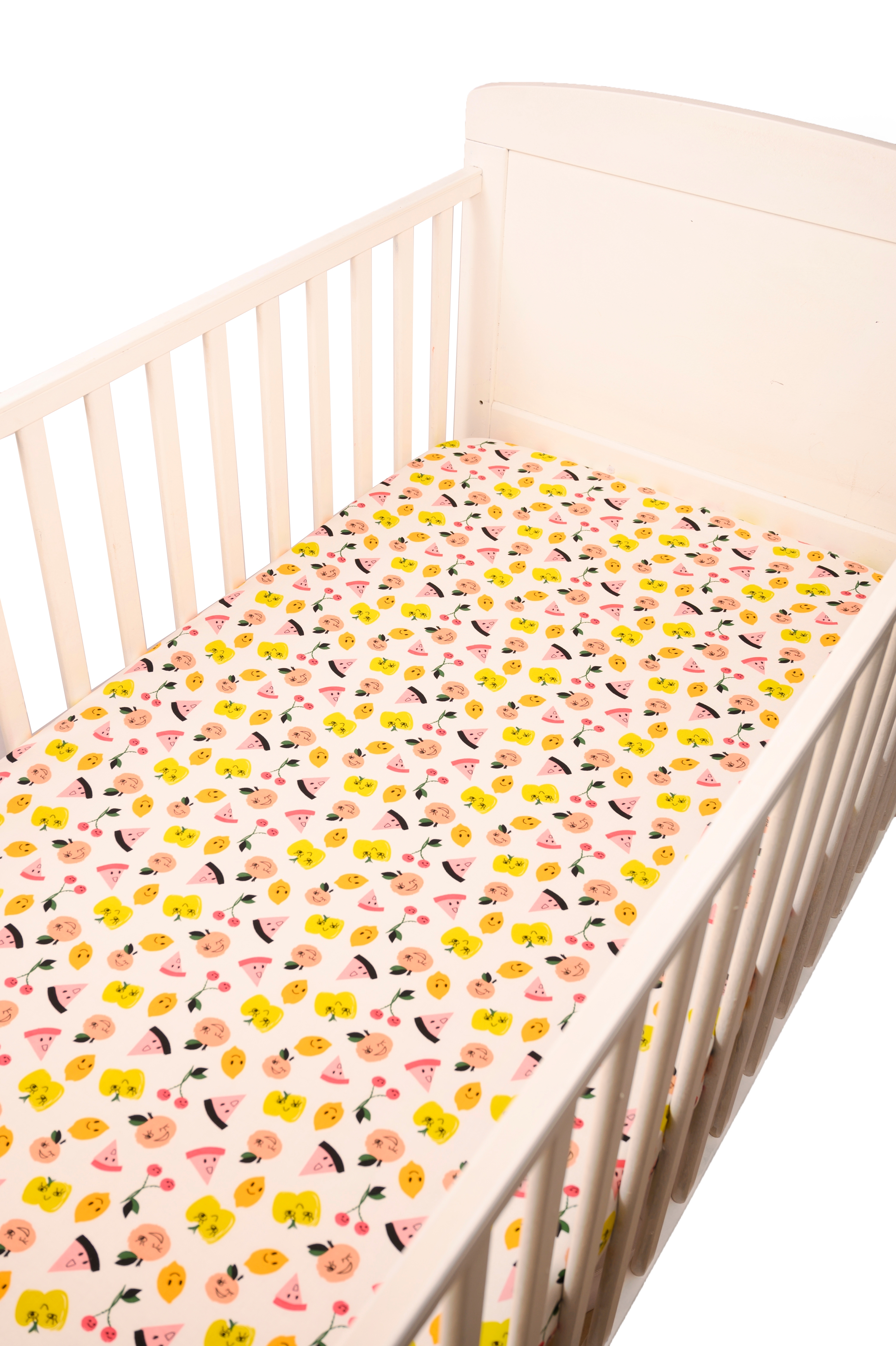Blooming Buds | Fitted Crib/ Cot Sheet - Fruits Print