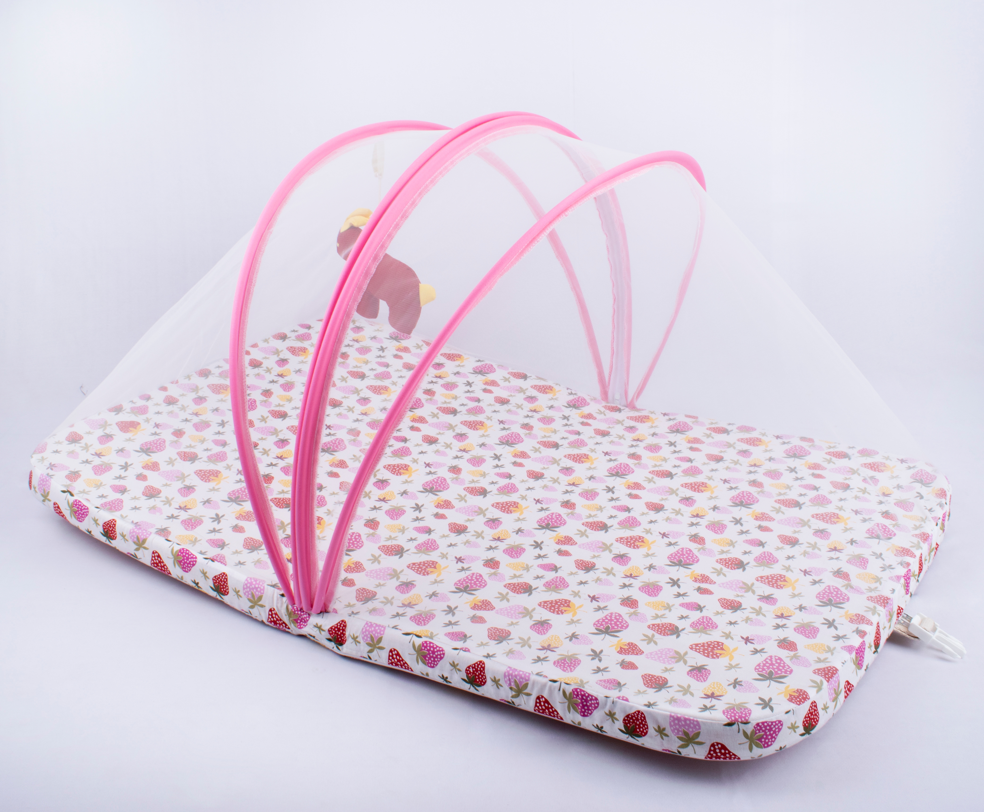 Blooming Buds | Blooming Buds Mattress with Net and Hanging Toy - Ice Cream Print