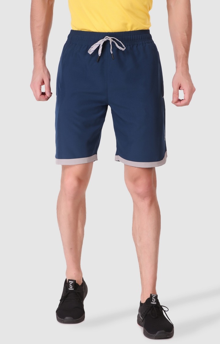 Fitinc | Fitinc N.S Lycra Airforce Shorts for Men with Zipper Pockets & Knee Design