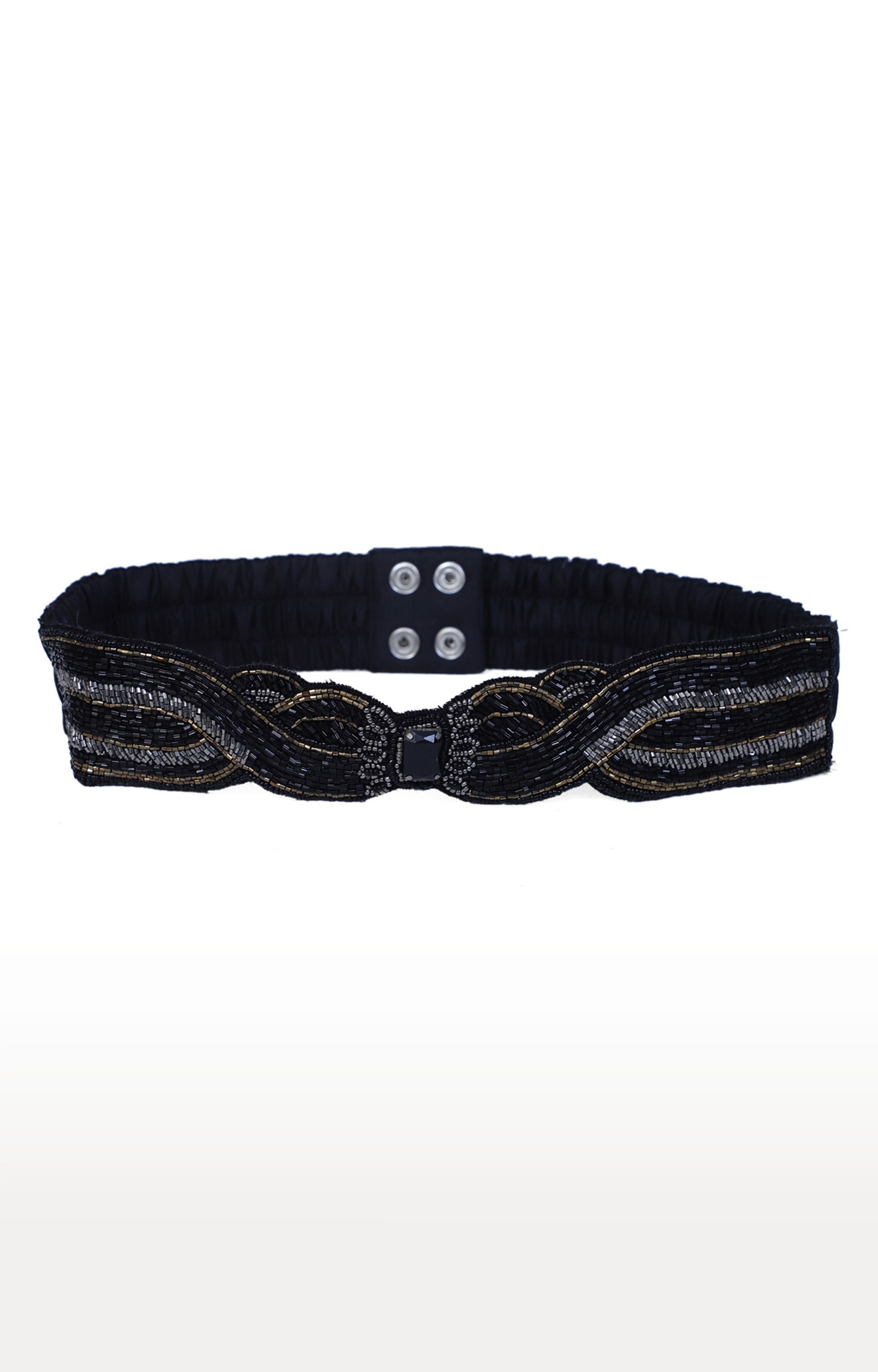 DIWAAH | Diwaah Black Casual Embellished Belt