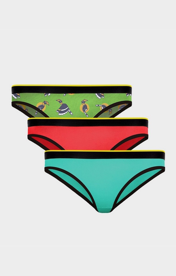 Bummer | Bummer After 8 and Ski Petrol and Chill Bill Micro Modal Bikini-Pack of 3 For Women