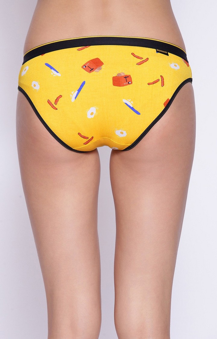 Bummer Brekkie Yellow Micro Modal Bikini For Women