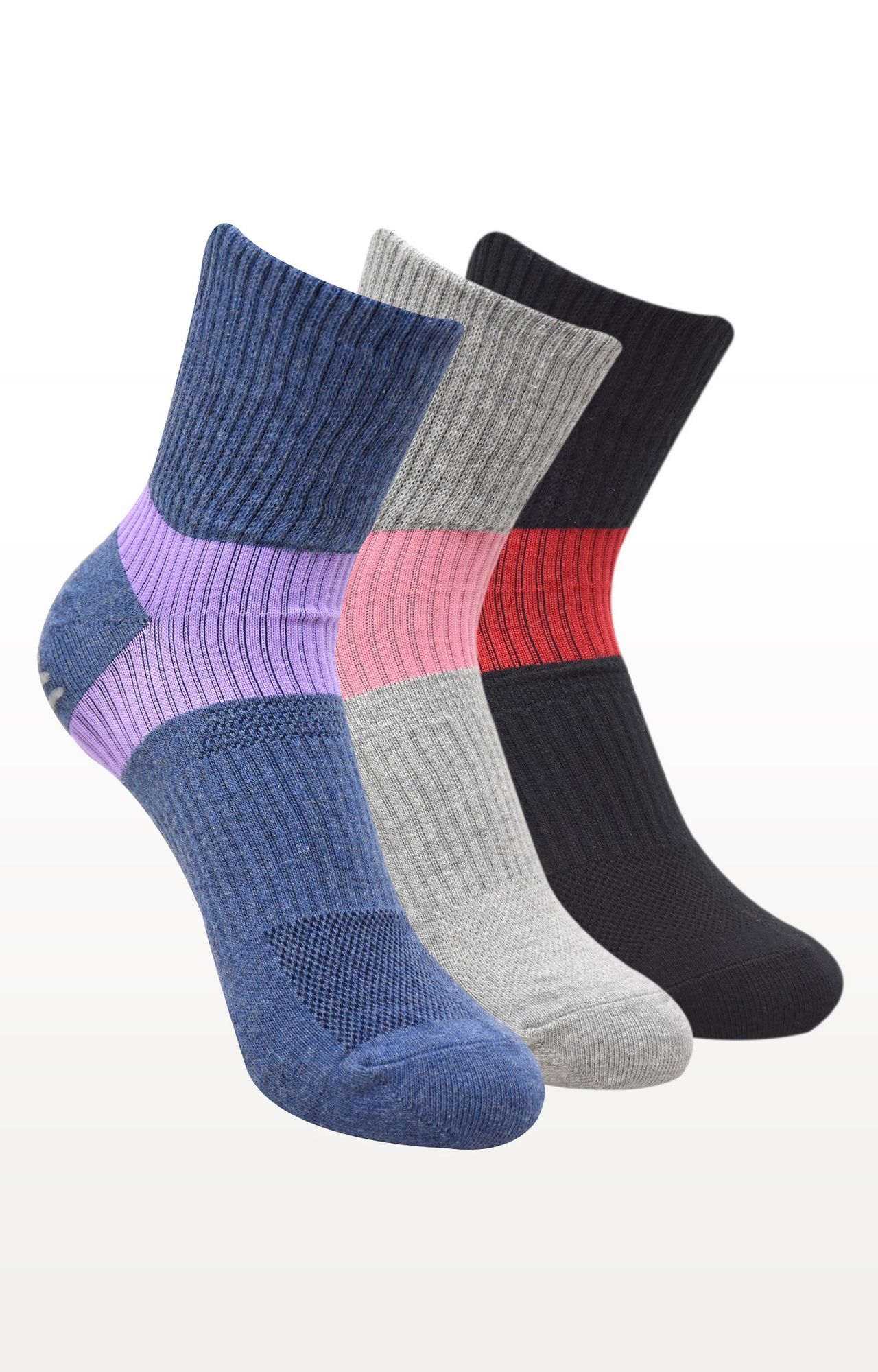 BALENZIA | Multi-Coloured Colourblock Socks (Pack of 3)