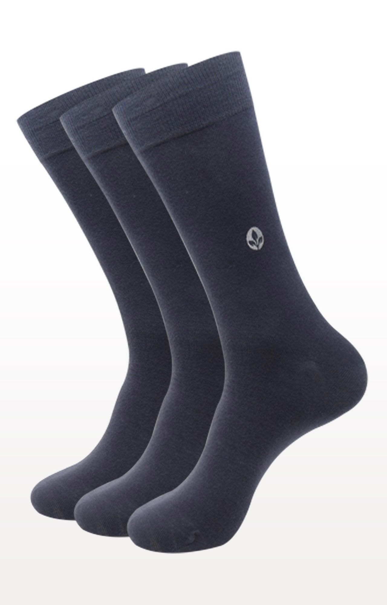 Dark Grey Solid Socks (Pack of 3)