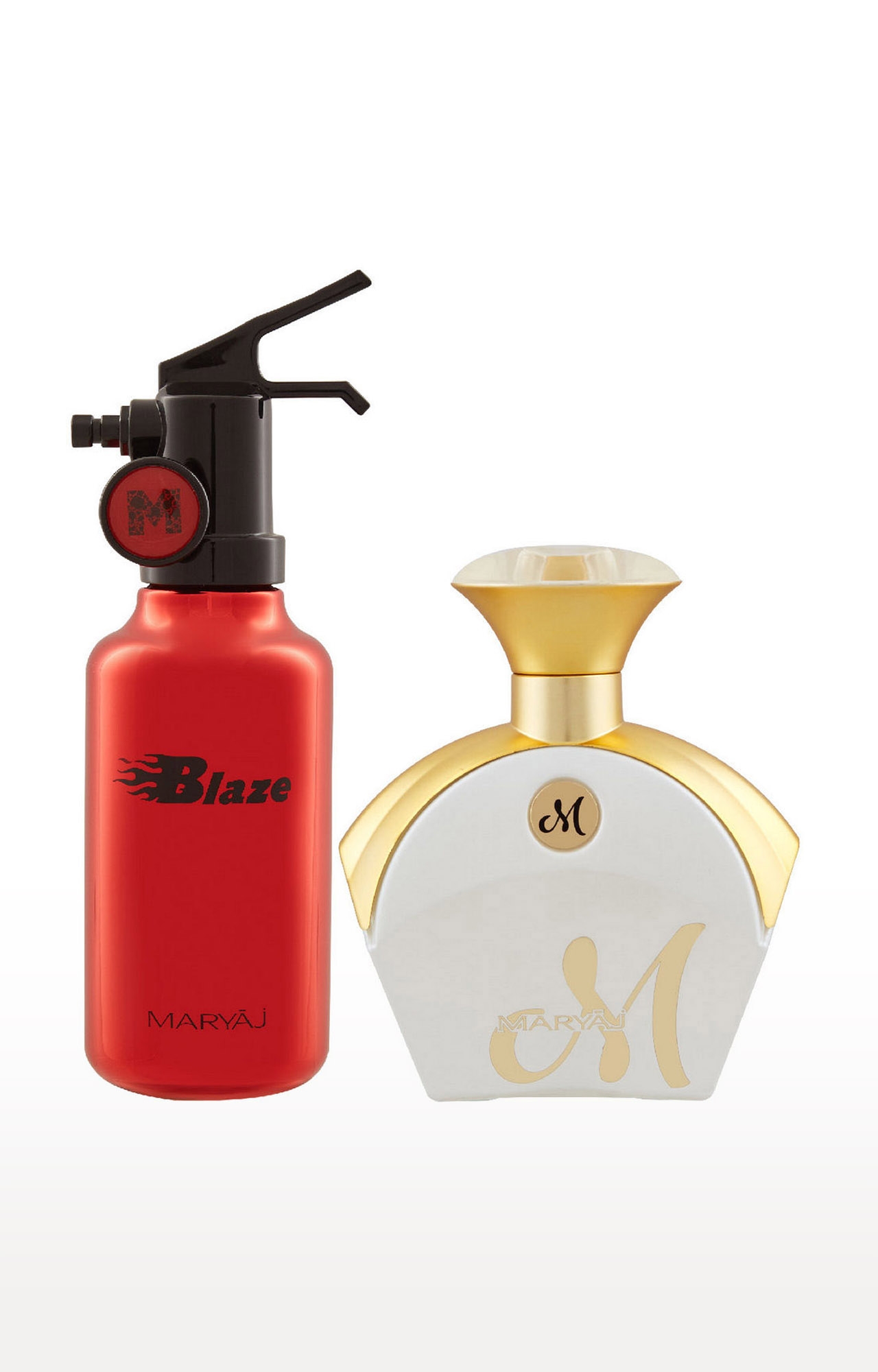 Maryaj | Maryaj Blaze Eau De Parfum Citrus Aromatic Perfume 100ml for Men and Maryaj M White for Her Eau De Parfum Floral Fruity Perfume 90ml for Women