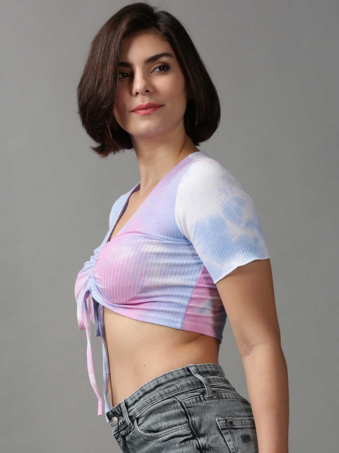 Women's Multi Acrylic Tie Dye Tops