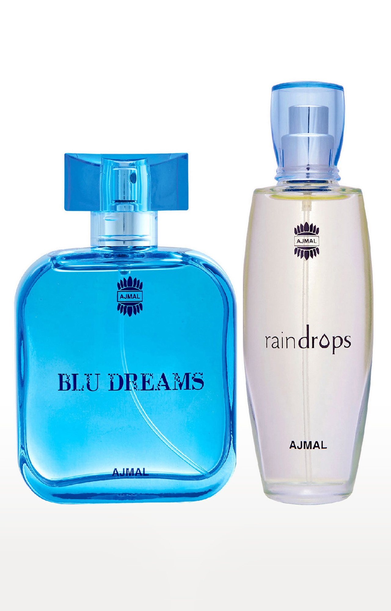 Ajmal Blu Dreams EDP Citurs Fruity Perfume 100ml for Men and Raindrops EDP Perfume 50ml for Women