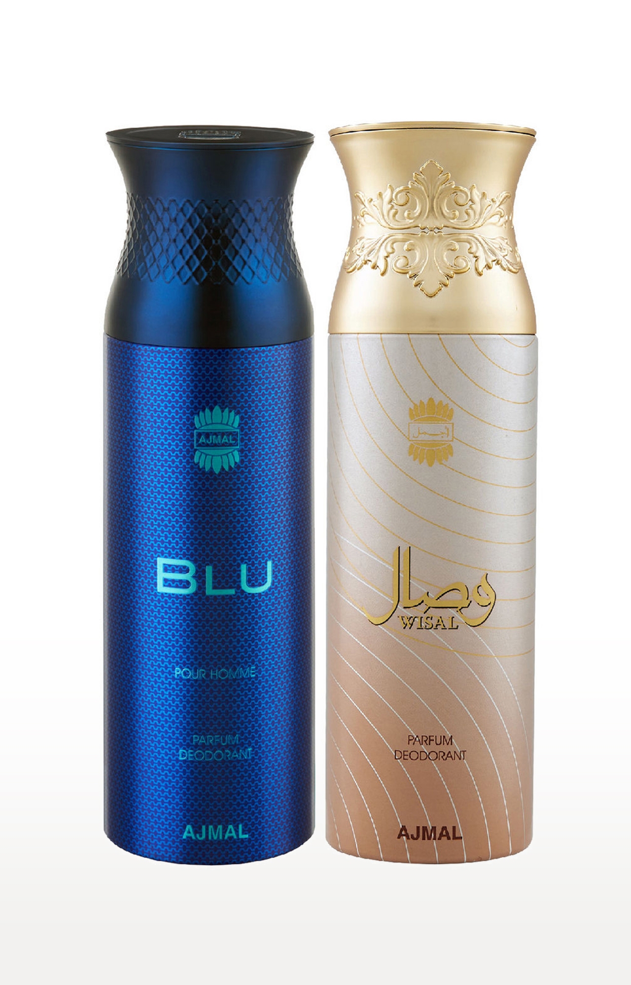 Ajmal | Blu Homme and Wisal Deodorant Spray - Pack of 2