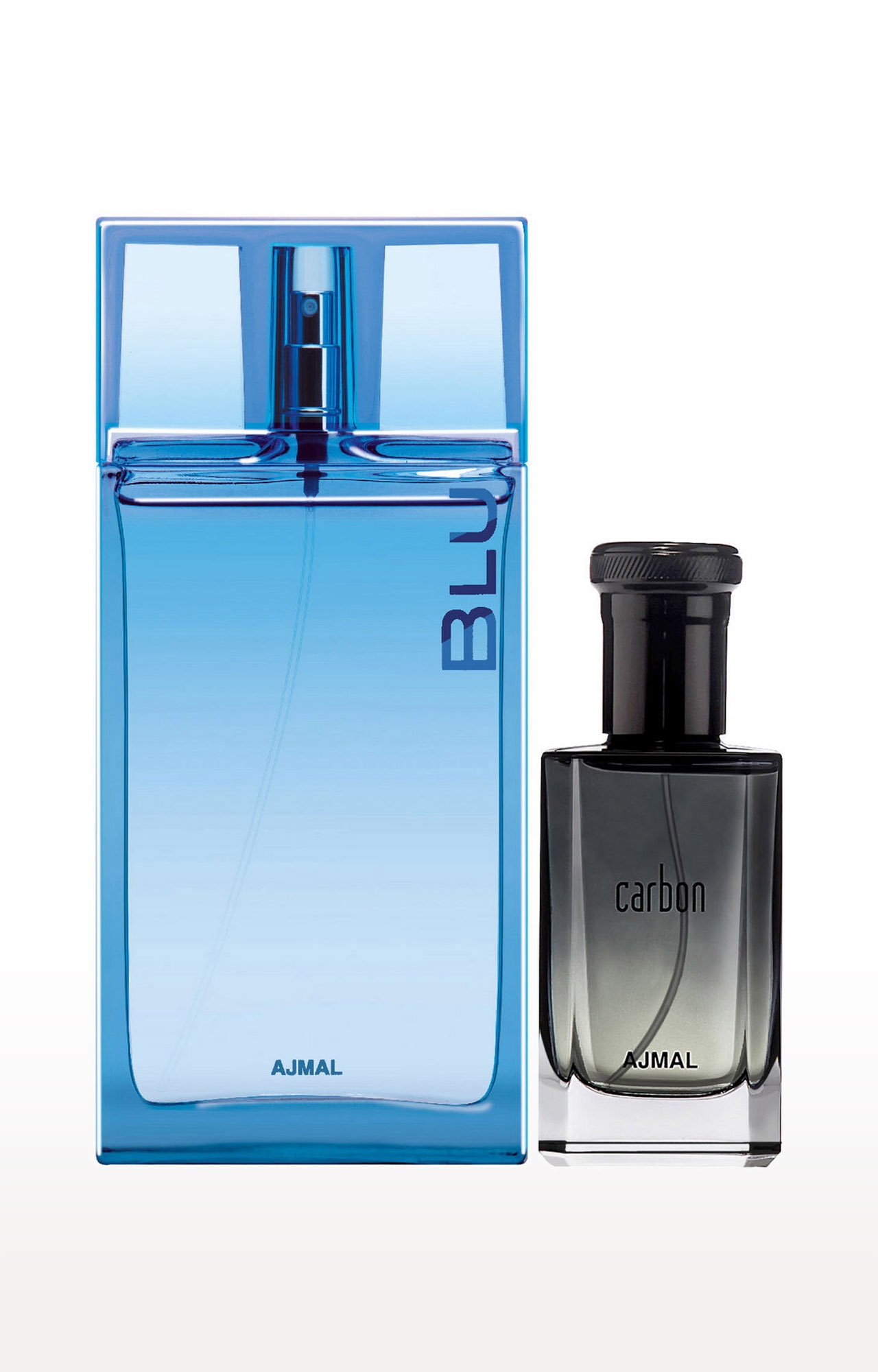 Ajmal | Ajmal Blu EDP Aquatic Woody Perfume 90ml for Men and Carbon EDP Citrus Spicy Perfume 100ml for Men + 2 Parfum Testers FREE