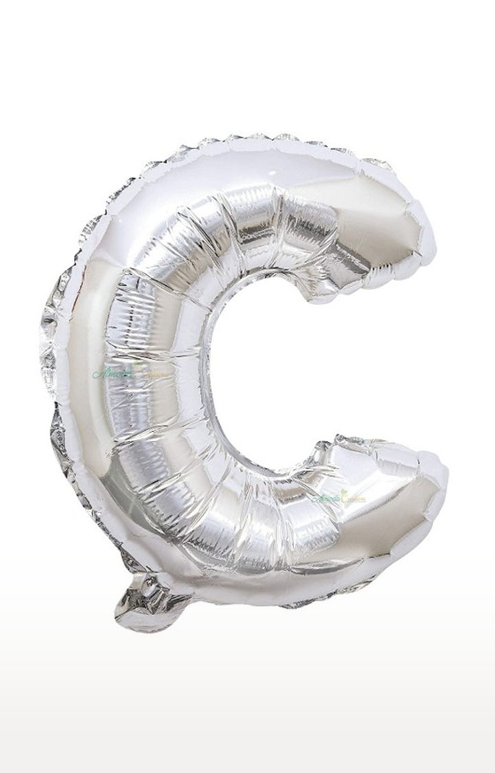 Blooms Mall | Blooms Mall Unique Alphabet Foil Balloon -C (Silver)