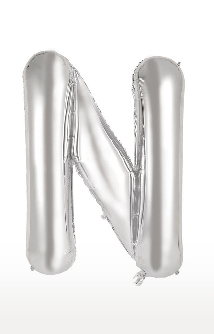 Blooms Mall | Blooms Mall Unique Alphabet Foil Balloon -N (Silver)