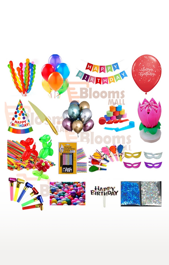 Blooms Mall | Blooms Mall Special Birthday Decoration Kit (Pack of 17 Items)