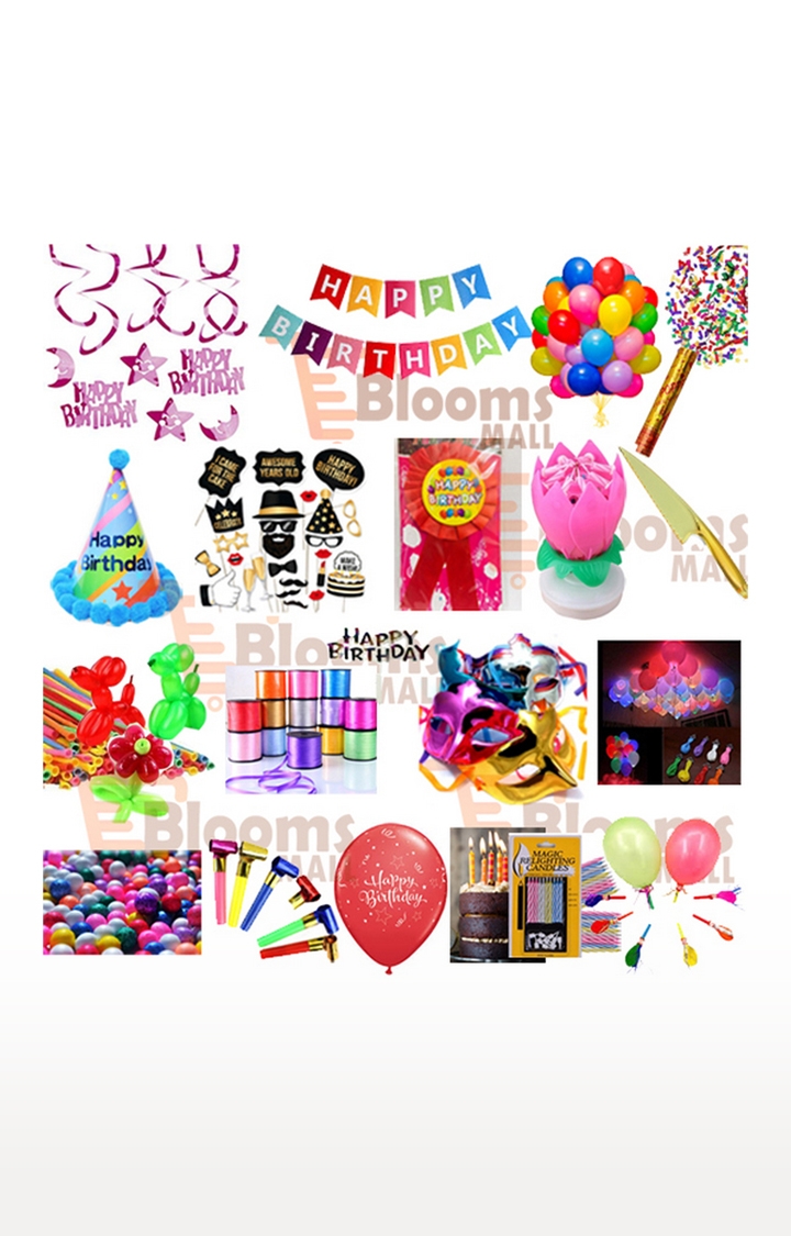 Blooms Mall | Blooms Mall Grand Birthday Decoration Kit (Pack of 20 Items)