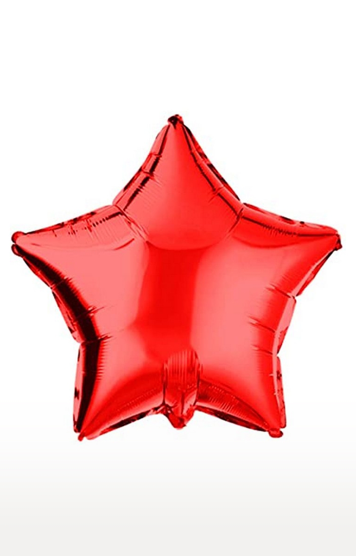 Blooms Mall | Party Decoration Lovely Red Star Foil Balloon ( Pack of 5 Pcs )